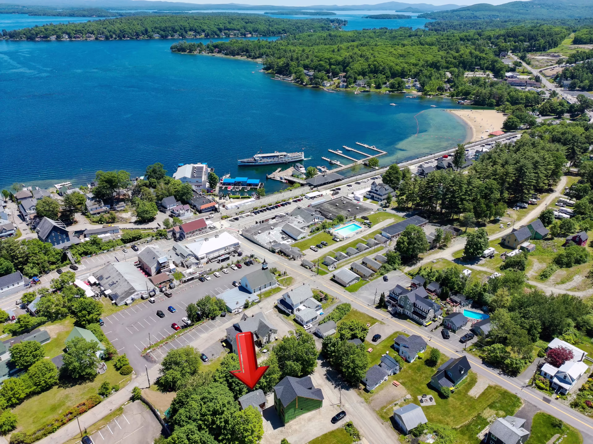 aerial view of 15B Doe Ave